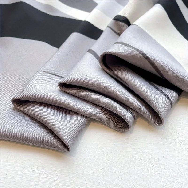 Women's full-body printed silk scarf, stylish soft and comfortable shawl for daily wear, casual multi-functional scarf for women