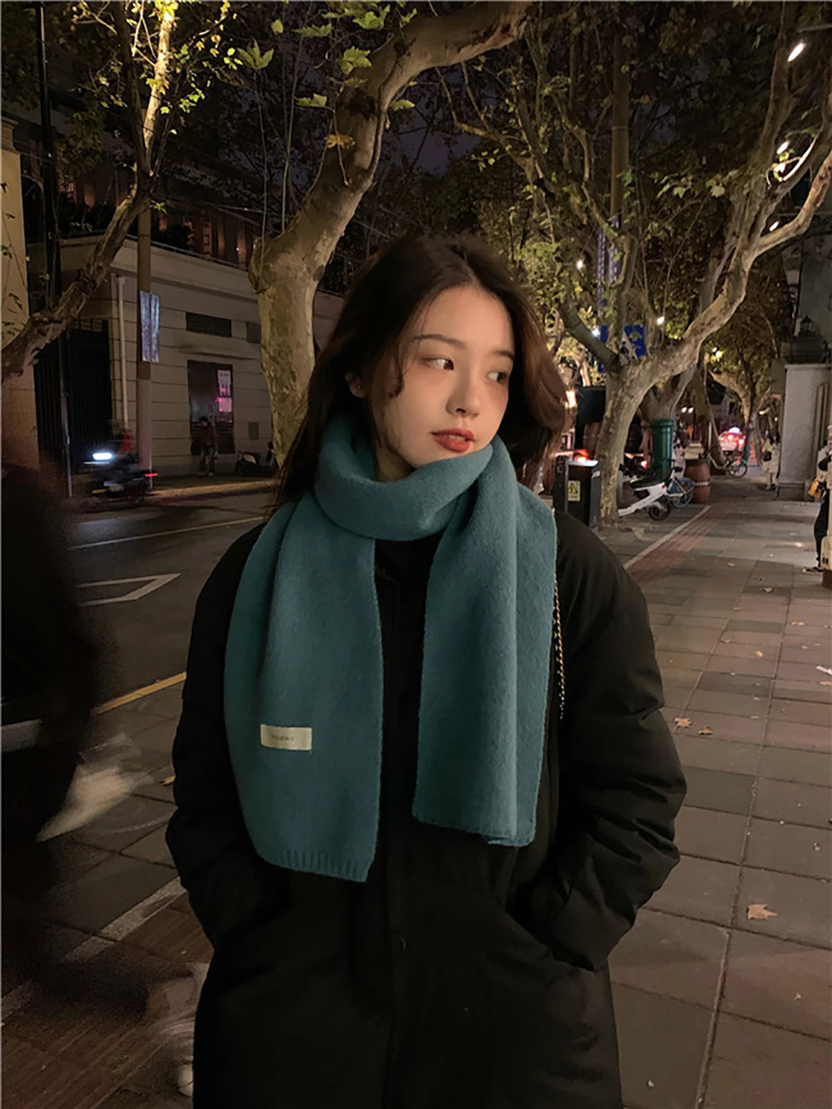 New Knitted Scarf For Women Men Girls Students Autumn Winter Solid Color Cotton Scarves Soft Knitting Shawl Female Wrap Shawls