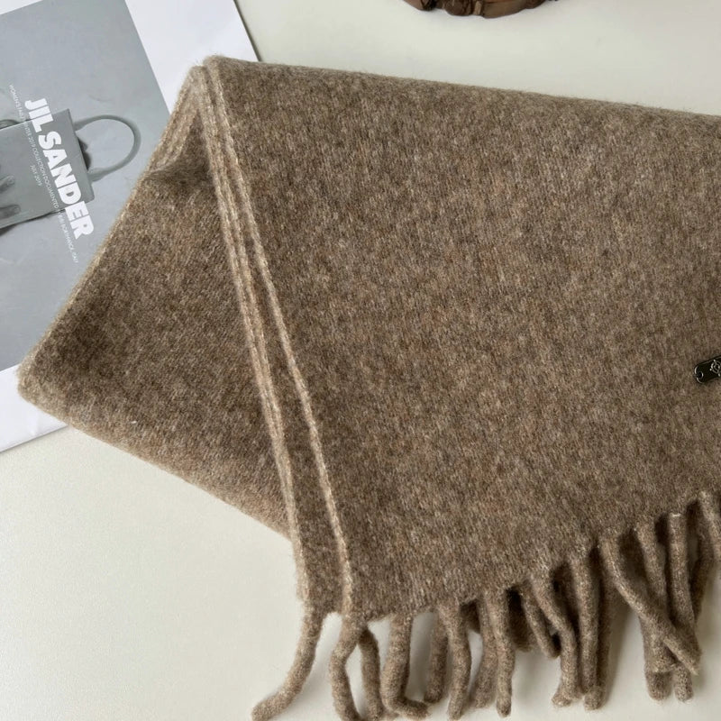 Women New Scarf Autumn Winter Pure Color Scarve Femme Knitted Fashion Shawl Unisex For Women
