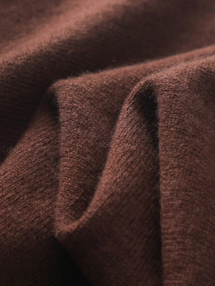 ADDONEE 100% Merino Wool Knitted Shawl For Women Autumn Winter Simple Style Solid Soft Knitwear Korean Popular Cappa Fashion Top