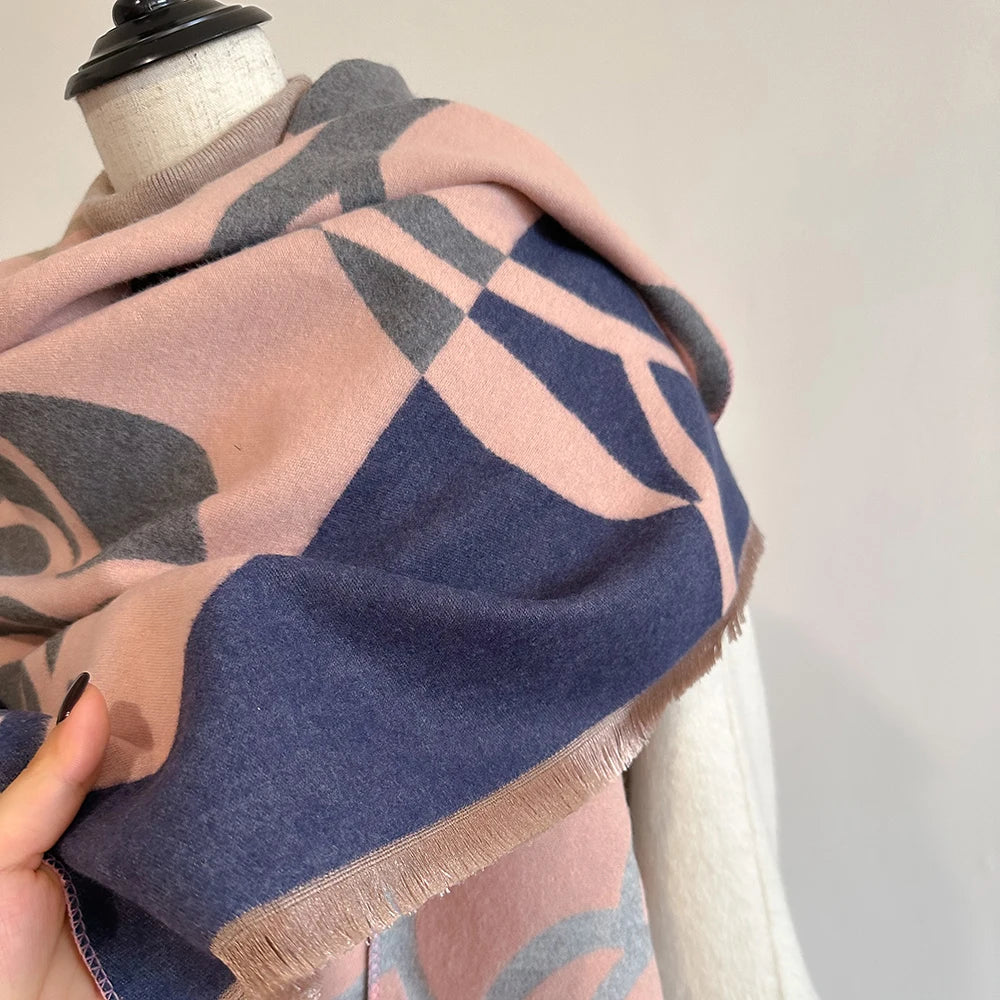 Cashmere Scarf for Women Thick Warm Winter Blanket Brand Female Luxury Quality Shawl Wrap Bufanda 2024 Poncho Echarpe Pashmina