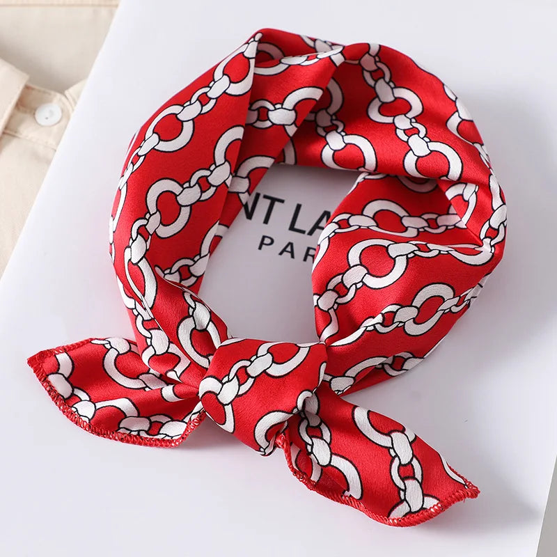 Women scarf  50*50cm Square Skinny Retro Head small size silk hair scarves NeckerChief office lady print shawls foulard