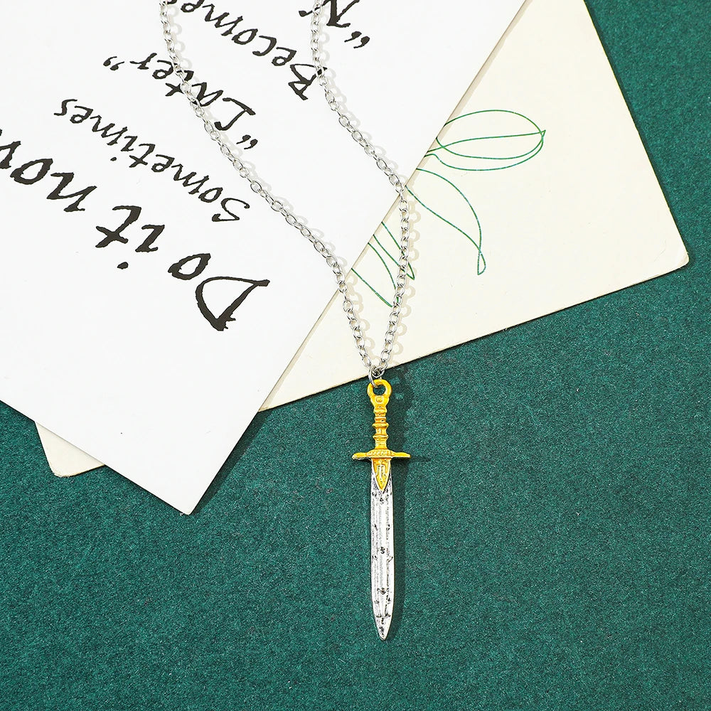 Sword Necklace for Men and Women, Vintage Jewelry, Party, Halloween, Club, Gift