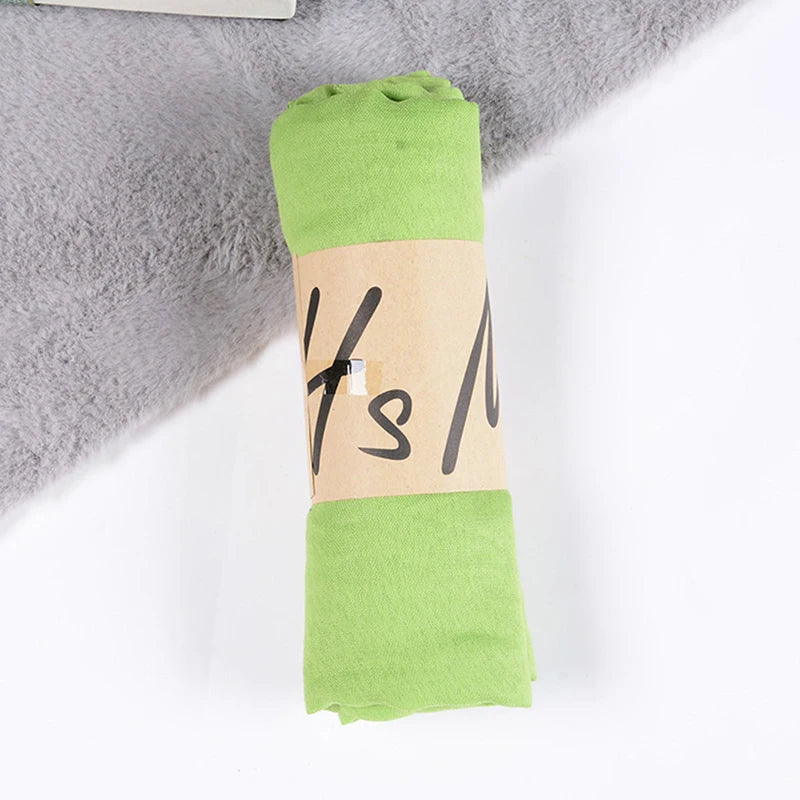 Women's Windproof Scarf Shawl Wearable Blanket Luxury Autumn And Winter Solid Color Cotton Warm Headscarf Gift