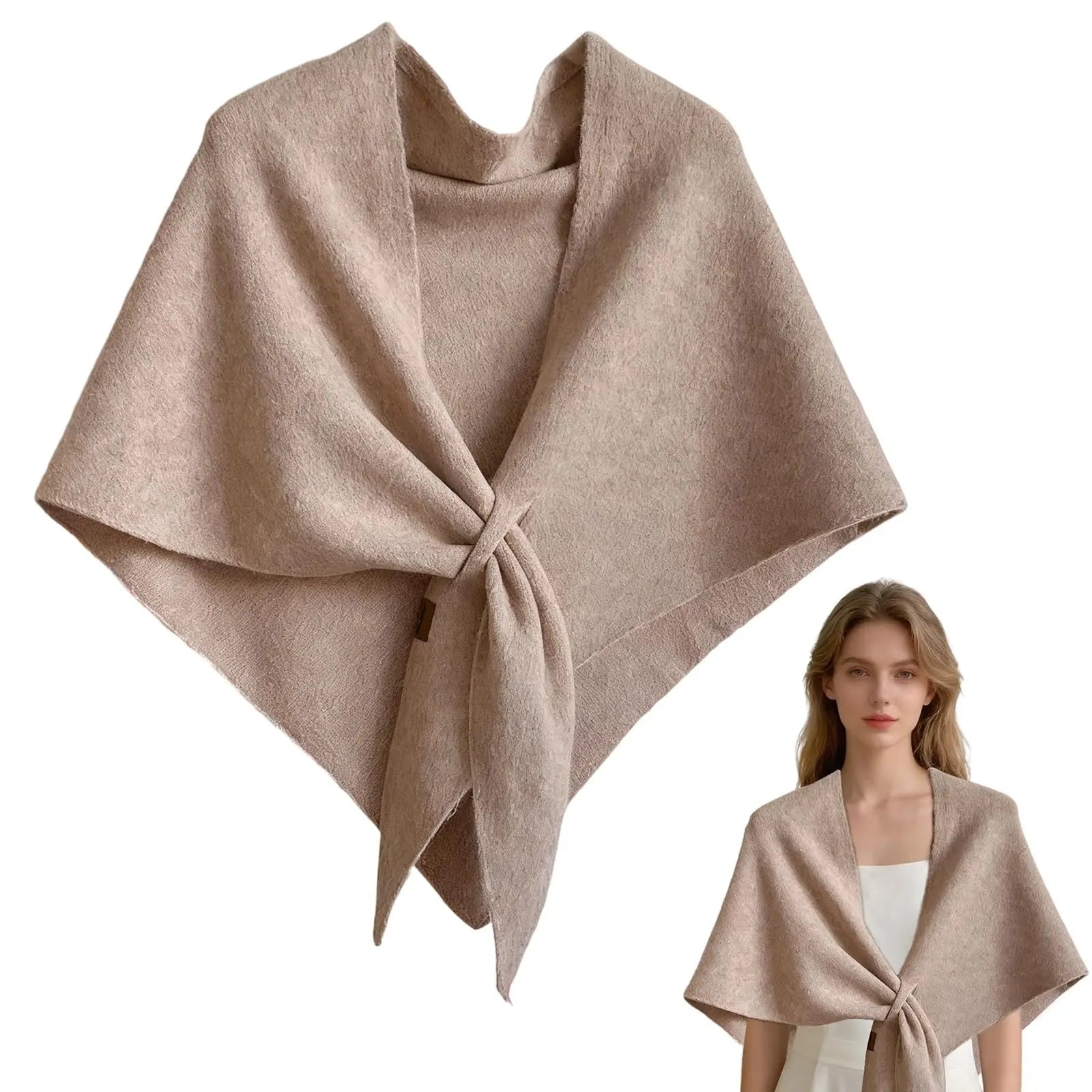 Winter Shawl for Women Elegant Retro Triangle Knitted Scarf Shawl Cardigan Single Shoulder Top Sweater Fashion Versatile Shawl