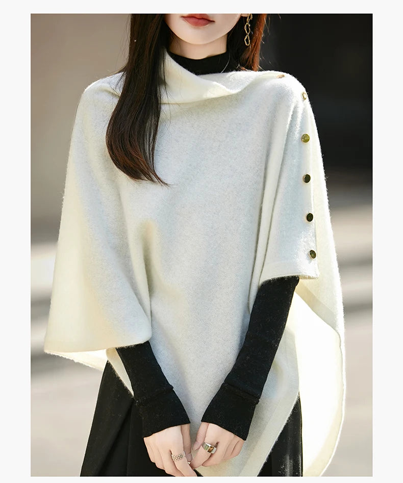 WinvyNee Winter Women's Long Solid Shawl Wraps 100% Wool Scarf Women Luxury Buttons Warm Thick Soft Scarves for ladies G1673004