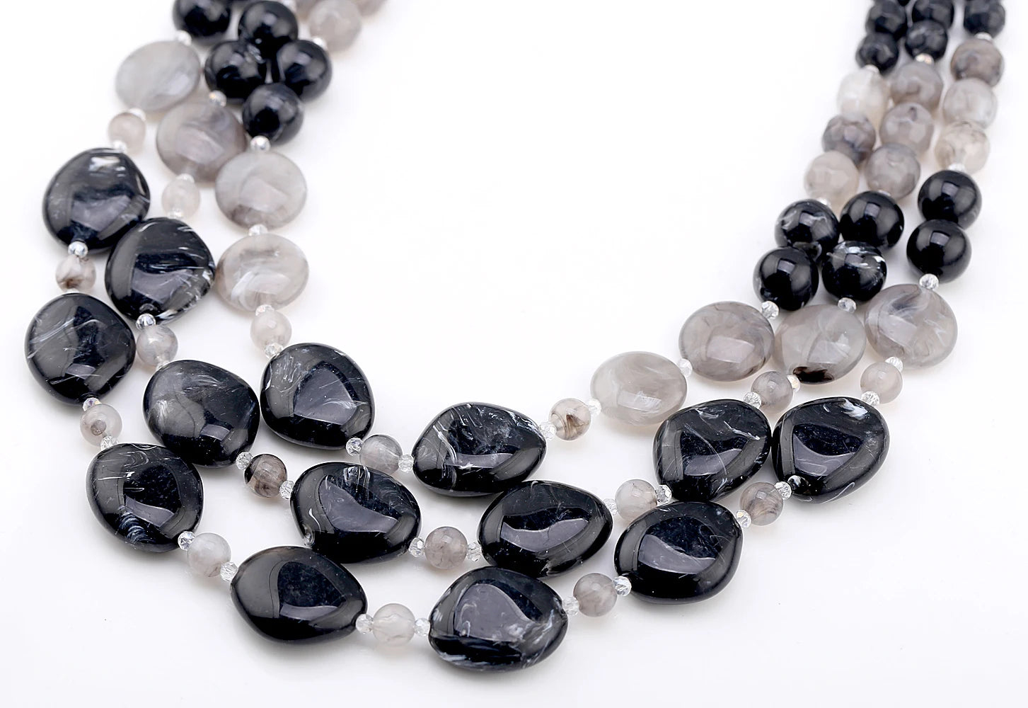 New Handmade Beaded Necklace for Women Multi-layers String Larger Size Bib Statement Necklaces Party Wedding Accessory