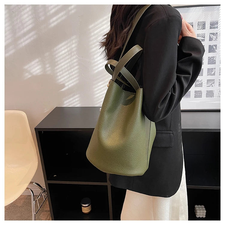 Fashion Trending Brand Luxury Designer Women Bags Female Handbags Solid Bucket Bag For Women 2023 Crossbody Shoulder Bags Totes