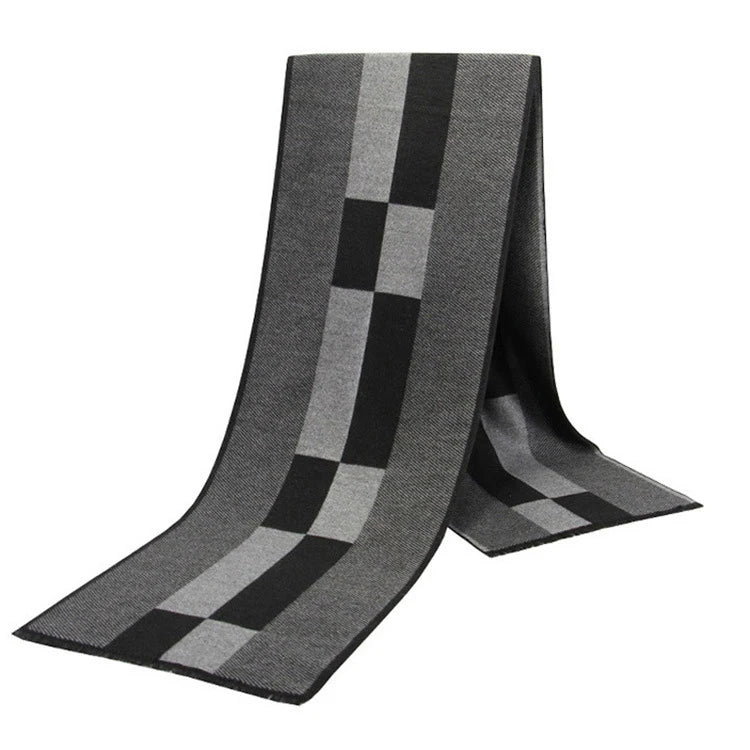 Men Scarf For Man Winter Copy Cashmere Shawl Luxury Brand Scarf Soft Keep Warm Outdoor Grey Knit Neckerchief Men Shawl Wrap Gift