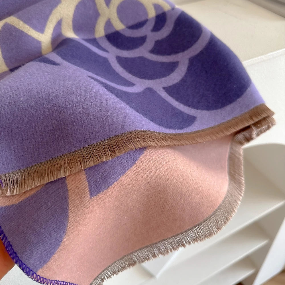 Cashmere Scarf for Women Thick Warm Winter Blanket Brand Female Luxury Quality Shawl Wrap Bufanda 2024 Poncho Echarpe Pashmina