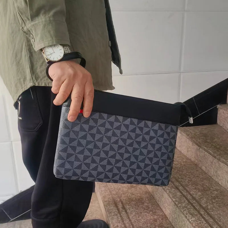 Fashion Business Men Day Clutch Phone Bag High Quality PU Leather Money Handbag Fashion Clutch Bags Casual Male Cardholder Case
