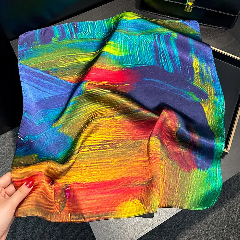 وشاح حريري طبيعي 100%، شال نسائي، أوشحة، أوشحة نسائية، أوشحة، أوشحة جديدة للرقبة والشعر، شال صغير للمكتب، شال باشمينا، حجاب نسائي، باندانا