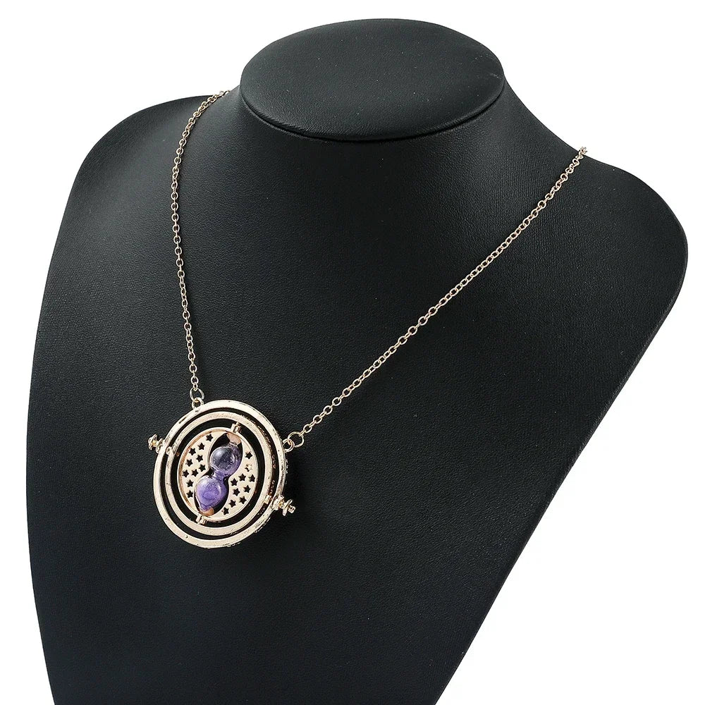 New Creative Accessories Hot Selling Time Converter Hourglass Necklace Earrings Series Sweater Chain Decoration Gift