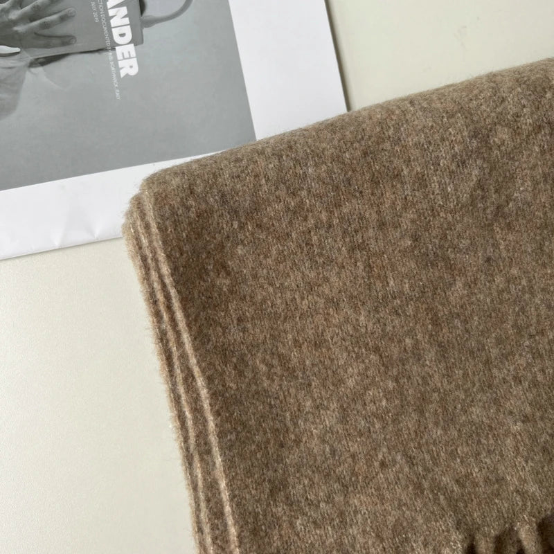 Women New Scarf Autumn Winter Pure Color Scarve Femme Knitted Fashion Shawl Unisex For Women