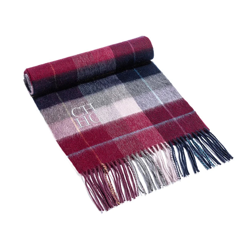 Fashion Men Women Scarf Warm Wool Comfortable Winter Scarf Unisex High Quality Neckerchief Brand Design Popular Couple Muffler