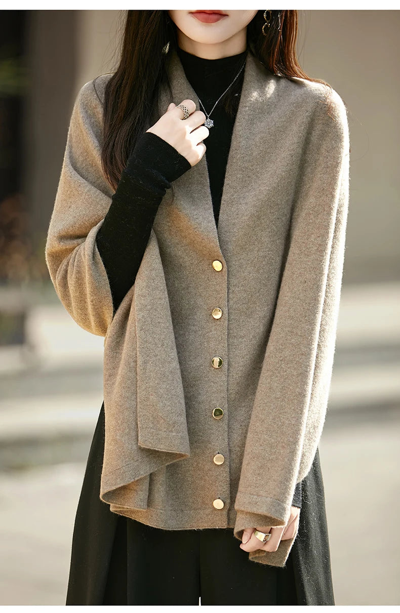 WinvyNee Winter Women's Long Solid Shawl Wraps 100% Wool Scarf Women Luxury Buttons Warm Thick Soft Scarves for ladies G1673004