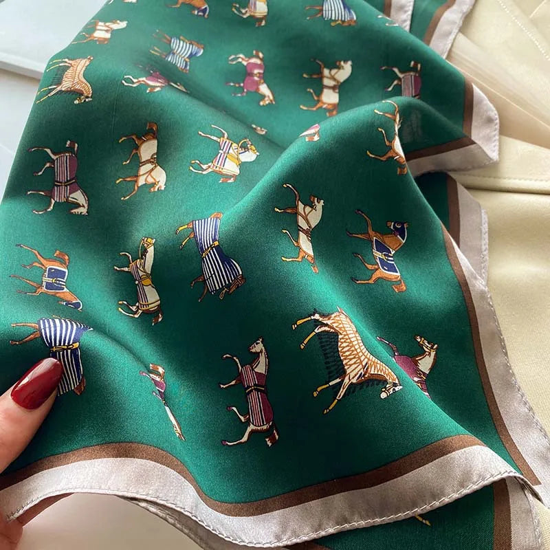 100% Real Silk Scarf Women Shawls Wraps Ladies Foulard Scarves New Neck Hair Small Office Pashmina Female Hijab Bandana шарфи