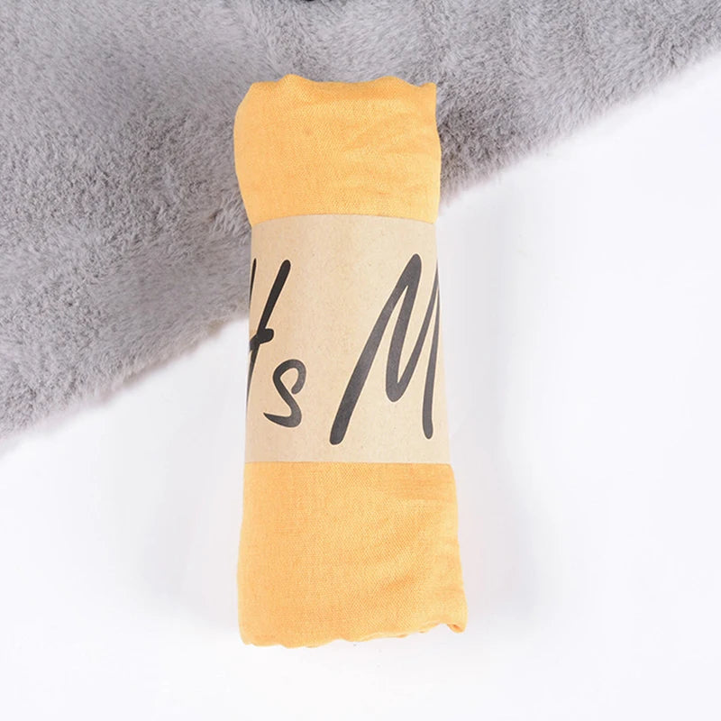 Women's Windproof Scarf Shawl Wearable Blanket Luxury Autumn And Winter Solid Color Cotton Warm Headscarf Gift