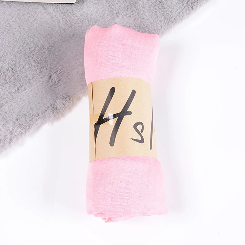 Women's Windproof Scarf Shawl Wearable Blanket Luxury Autumn And Winter Solid Color Cotton Warm Headscarf Gift