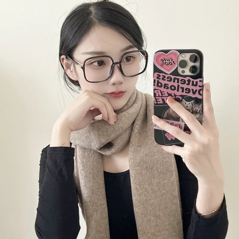 Women New Scarf Autumn Winter Pure Color Scarve Femme Knitted Fashion Shawl Unisex For Women