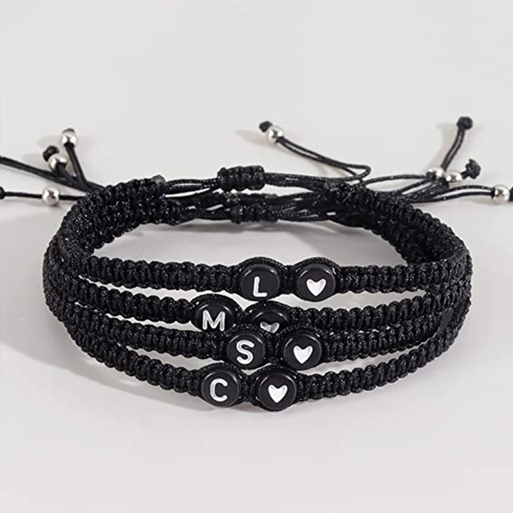 26 Letters Bracelets for Women Teen Girls Adjustable A-Z Initials Braided Bangles Graduation Birthday Gifts Jewelry