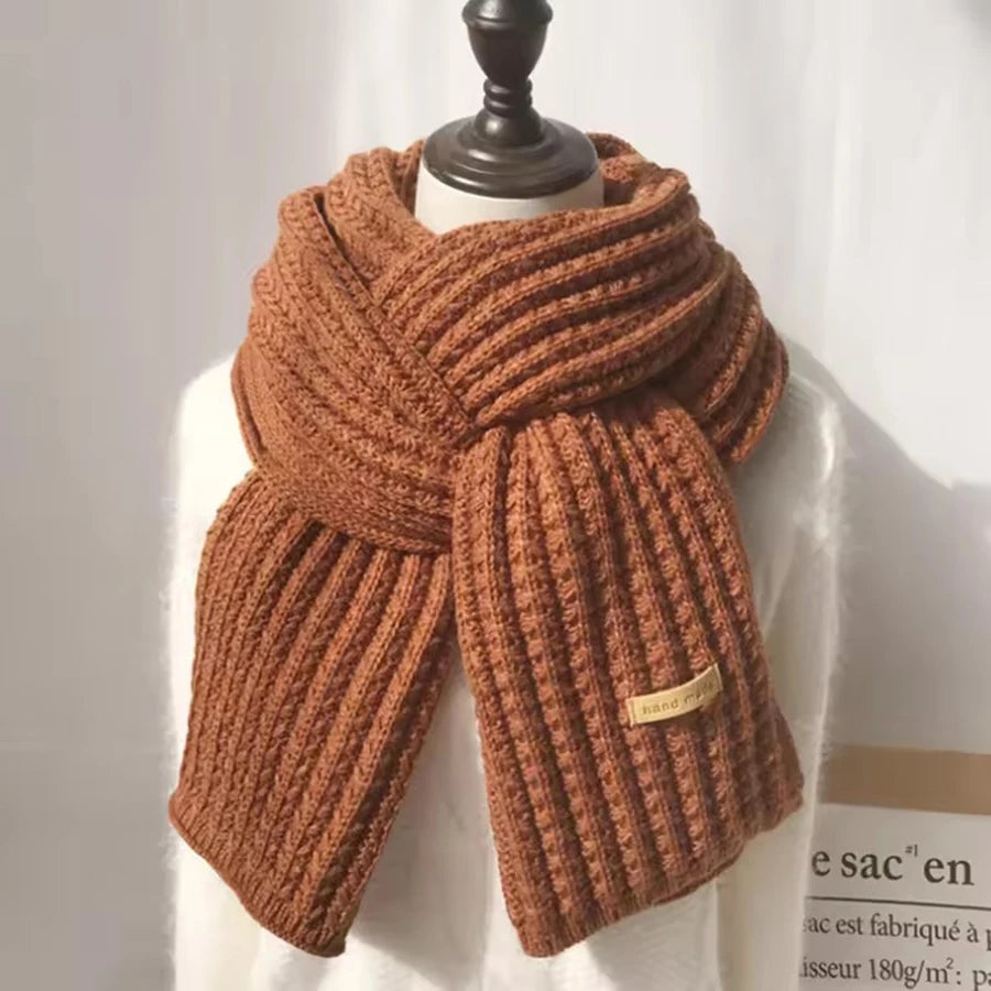 Thick, Chunky Knit Long Warm Scarf for Women and Men, Suitable for Travel and Office Use, Made of Cashmere for Winter Warmth.