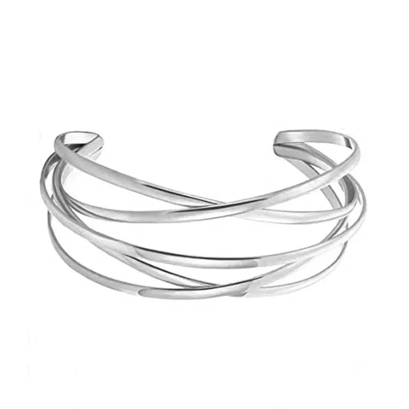 Alloy Round Chain Charms Cuff Bracelet Women Female Gold Silver Color Bracelets Pendant Jewelry Браслеты На Руку Женские Pulsera