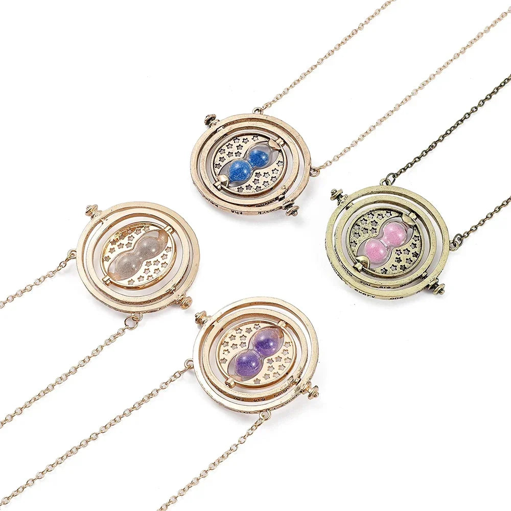 New Creative Accessories Hot Selling Time Converter Hourglass Necklace Earrings Series Sweater Chain Decoration Gift