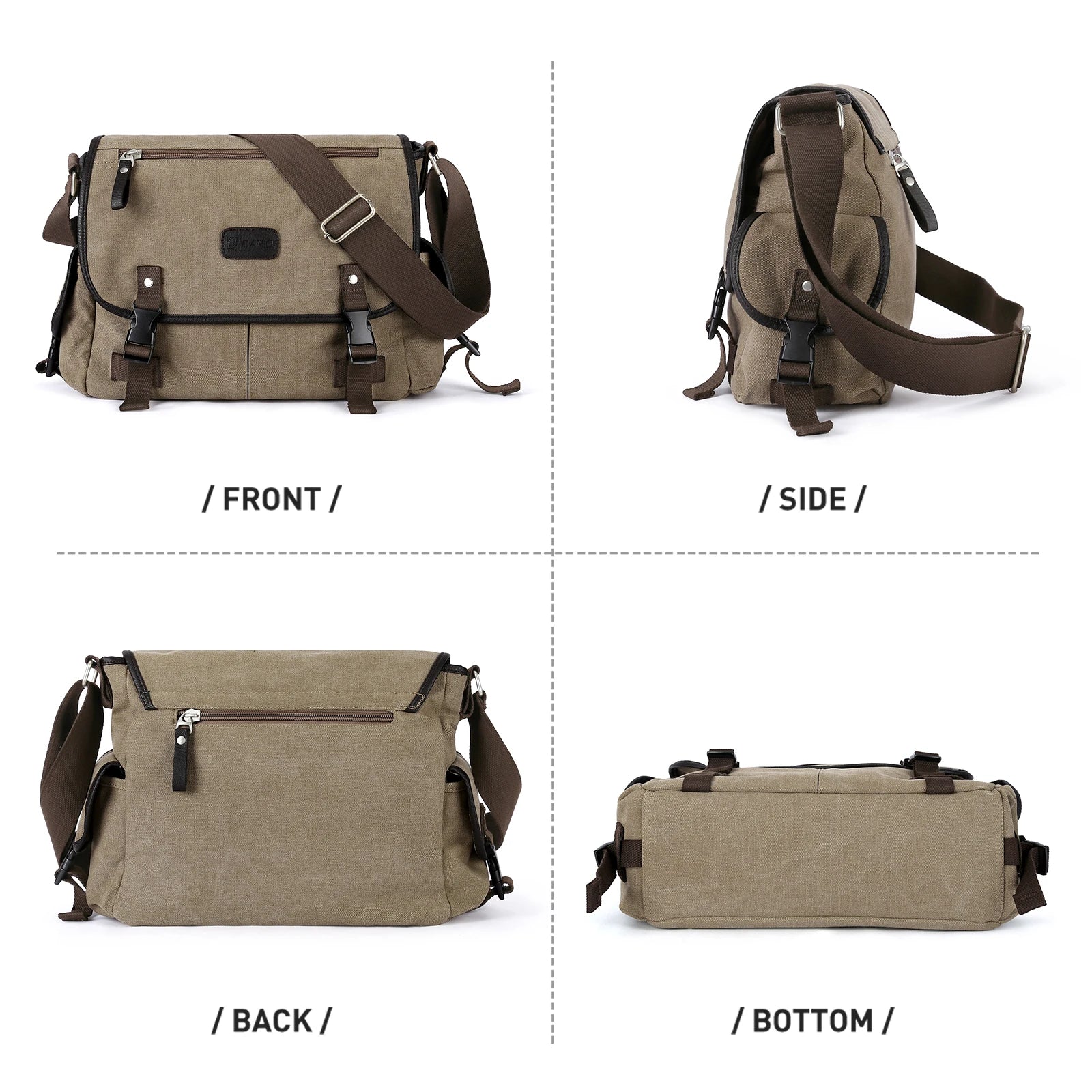 Messenger Bag for Men,Fashion School Bag Large Laptop Bag for Daily Use ,Multi-Functional Shoulder Bags Large Chest Daypack