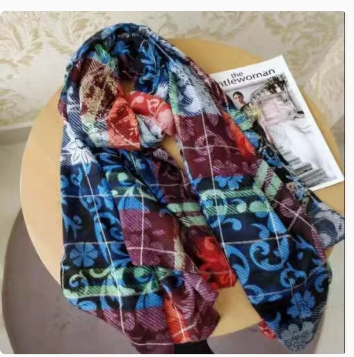 scarf  for woman brand luxury scarf elegant womens shawl silk scarves woman Autumn and winter classic print high-end scarf