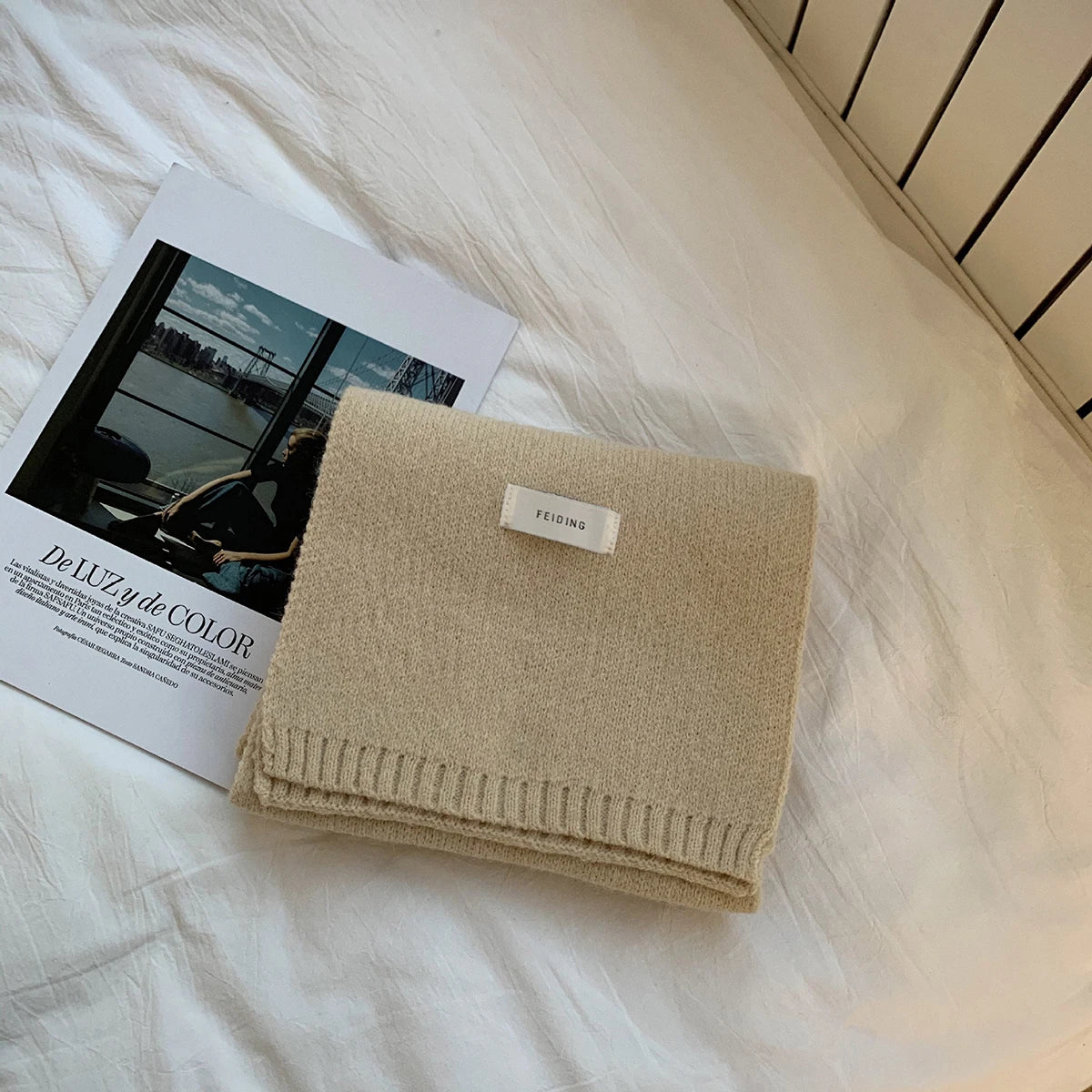 New Knitted Scarf For Women Men Girls Students Autumn Winter Solid Color Cotton Scarves Soft Knitting Shawl Female Wrap Shawls