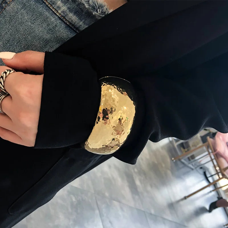 Mewanry Minimalist Wide Bracelets For Women Couples Classic Trendy Hip Hop Personality Handmade Birthday Jewelry Gifts Wholesale