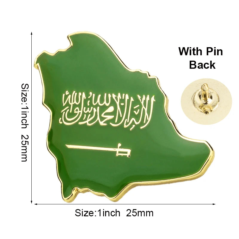 Saudi Arabia Flag Badge Brooch Natinal Lapel Pins Flag Lapel Pins Country Flag Badge