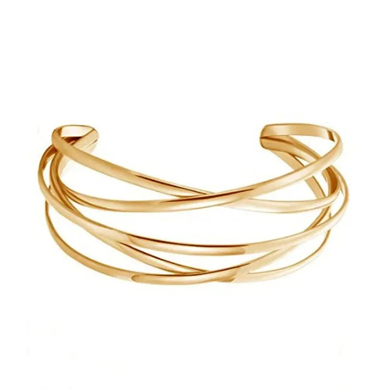 Alloy Round Chain Charms Cuff Bracelet Women Female Gold Silver Color Bracelets Pendant Jewelry Браслеты На Руку Женские Pulsera