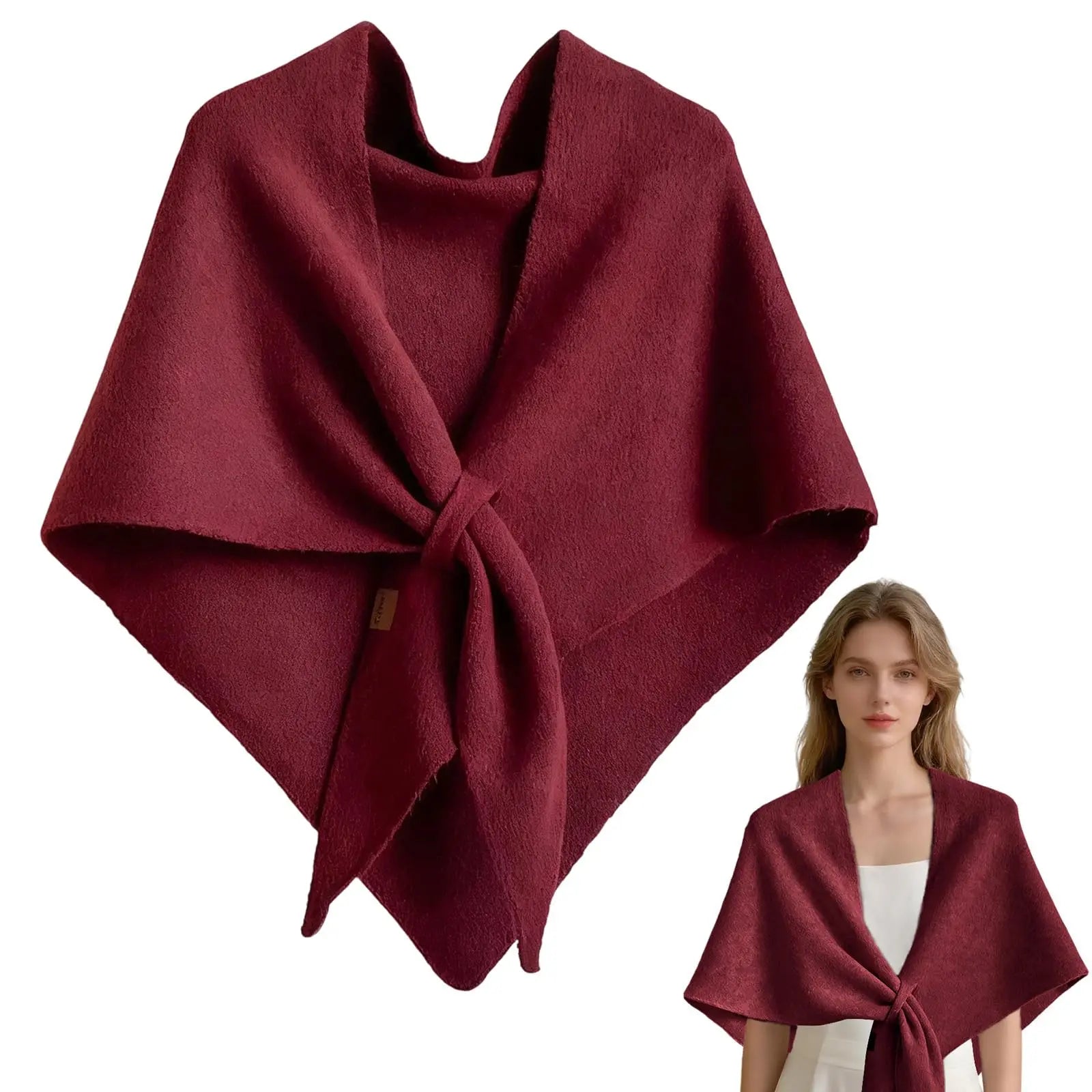 Winter Shawl for Women Elegant Retro Triangle Knitted Scarf Shawl Cardigan Single Shoulder Top Sweater Fashion Versatile Shawl