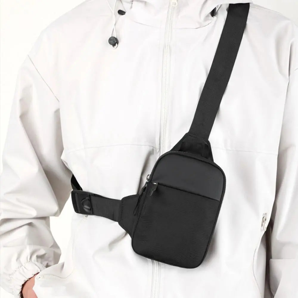 Men's Chest Bag Fashion Small Canvas Shoulder Crossbody Bags for Man Mini Cloth Sling Sport Cross Phone Male Handbag