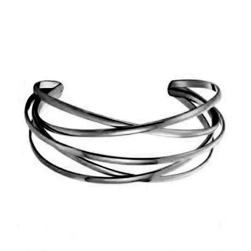 Alloy Round Chain Charms Cuff Bracelet Women Female Gold Silver Color Bracelets Pendant Jewelry Браслеты На Руку Женские Pulsera