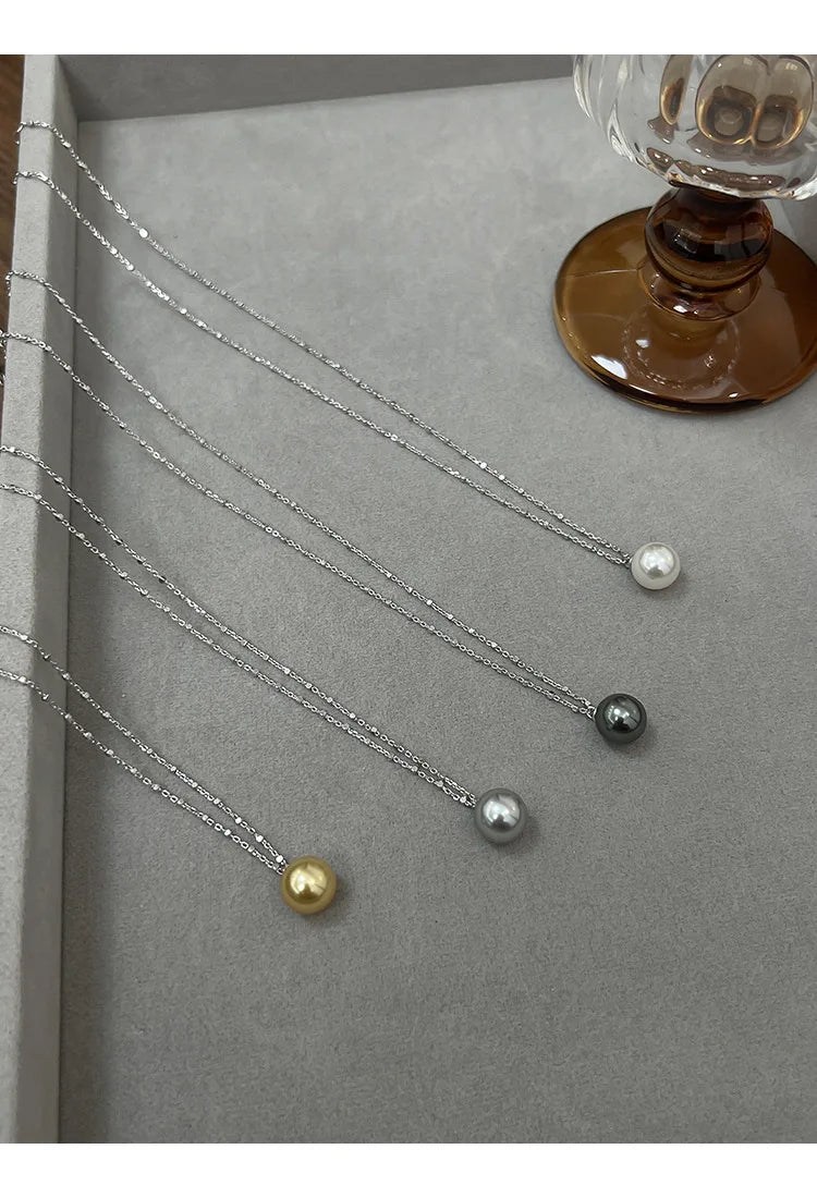 Pearl Necklace for Women 2025 New Style Simple Temperament Collarbone Chain Niche High-end Feeling