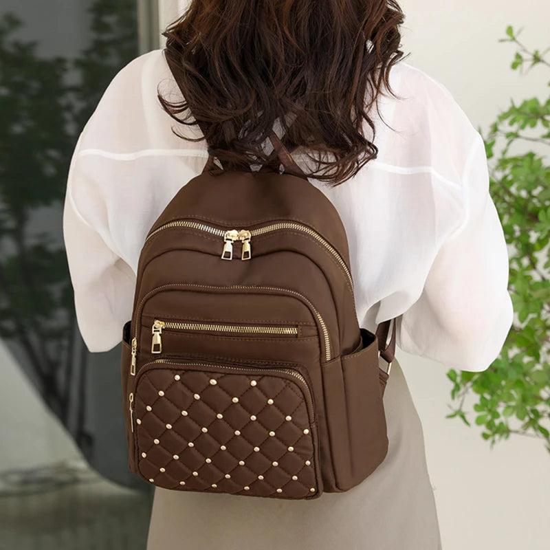 Fashion Bagpack Women High Quality Nylon Backpacks Female Big Travel Back Pack Large School Bags for Teenage Girls Shoulder Bag