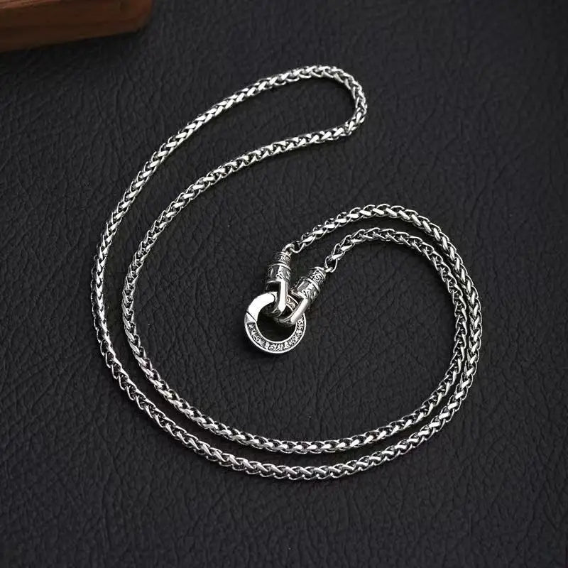 New 925 Sterling Silver Necklace Woven chain For Men Women Fashion Clavicle Chain Necklaces Wedding Party Jewelry Gift
