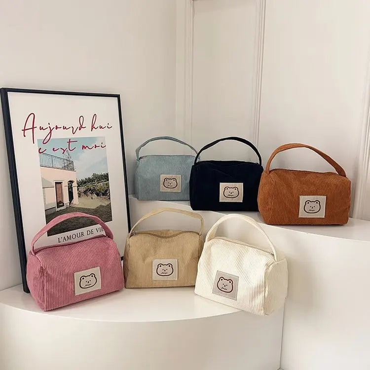 Cosmetic Bags for Women Plush Cute Handbag Summer Fashion Soft Comfortable Large Capacity Trendy Handbag for Women With Handle