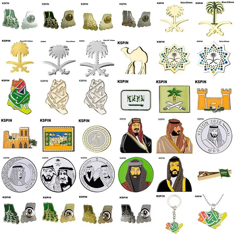 Saudi Arabia Flag Badge Brooch Natinal Lapel Pins Flag Lapel Pins Country Flag Badge