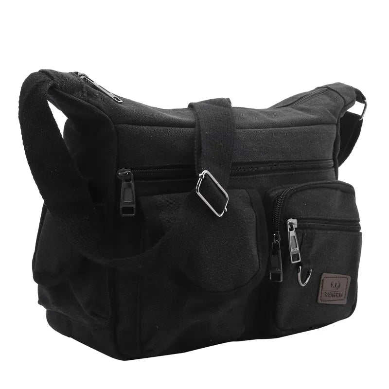 Men Canvas Shoulder Bags Casual Tote Travel Men's Crossbody Bag Luxury Messenger Bags Fashion High Quality Handbag