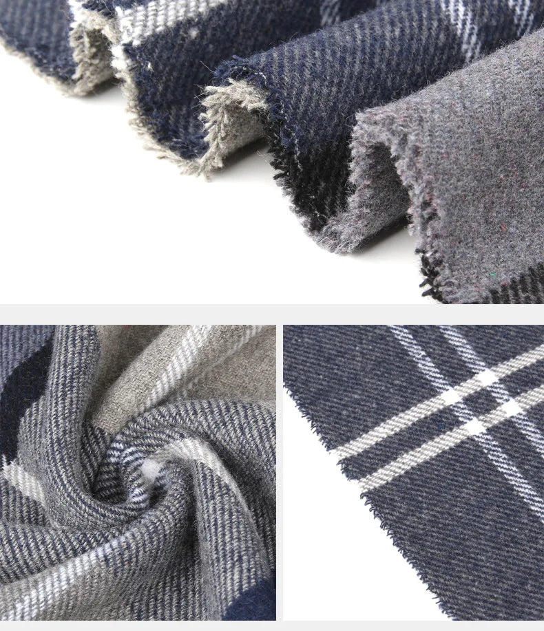 Classic Scarf for Man Winter Imitation Cashmere Scarves Luxury Brand Scarfs Keep Warm Outdoor Neckerchief Men Shawl Wrap Gift