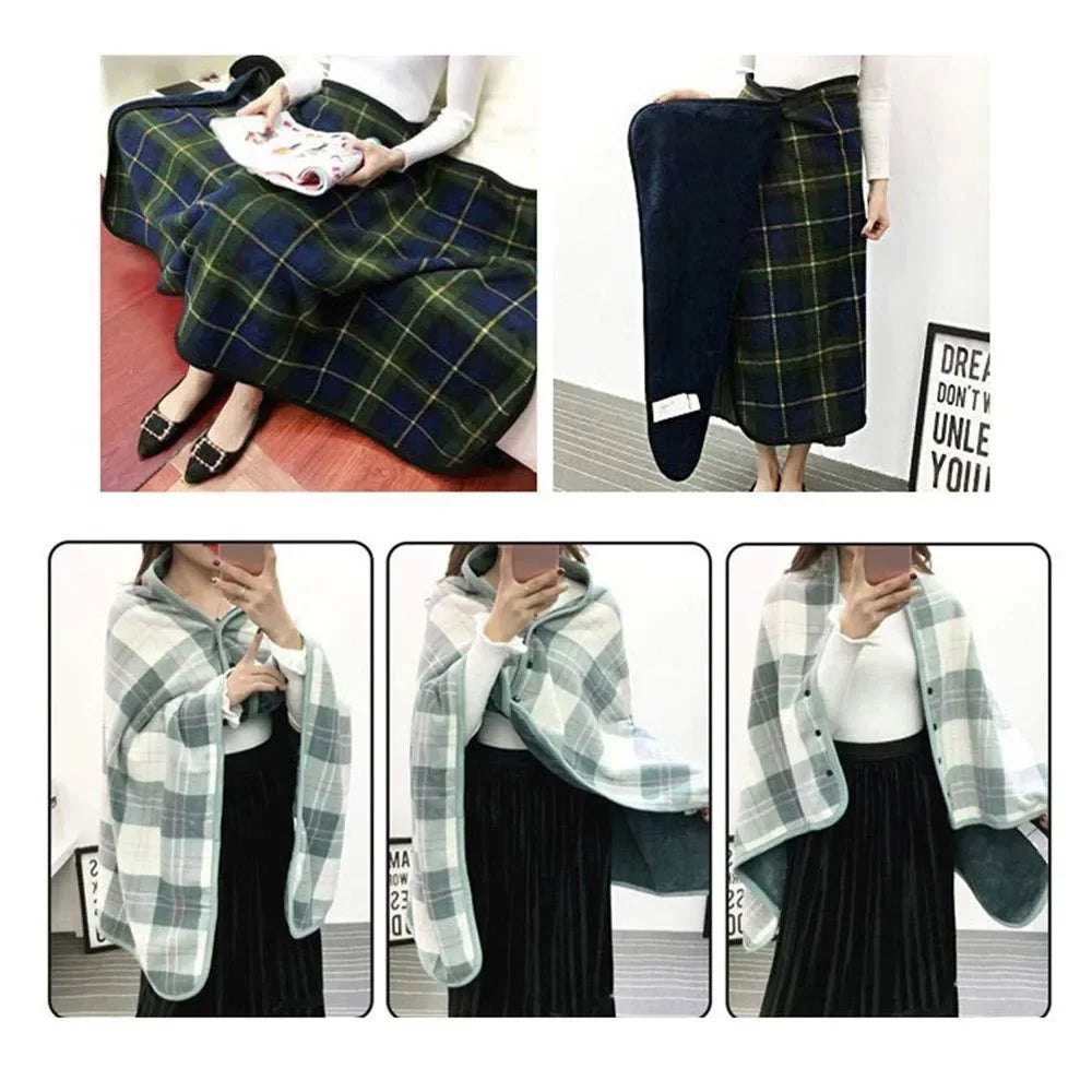 Lady Multifunction Doublelayer Tartan Plaid Blanket Scarf Wrap Shawl Winter Warm шарф женский Elegant Womens Shawl Scarf Winter