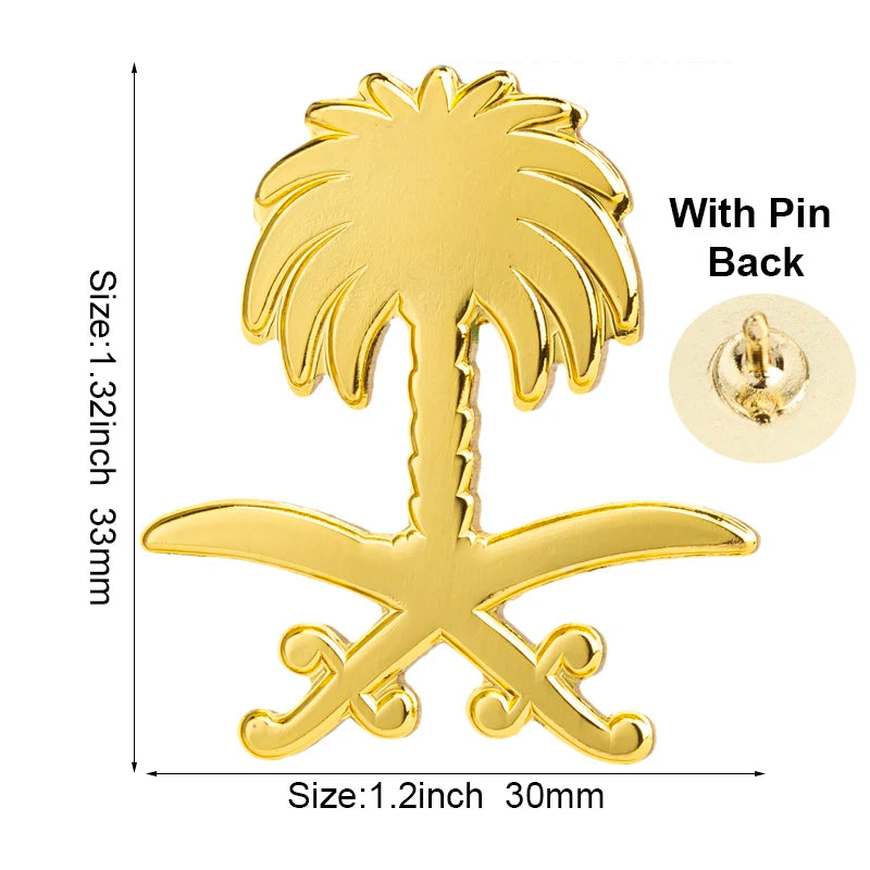 Saudi Arabia Flag Badge Brooch Natinal Lapel Pins Flag Lapel Pins Country Flag Badge
