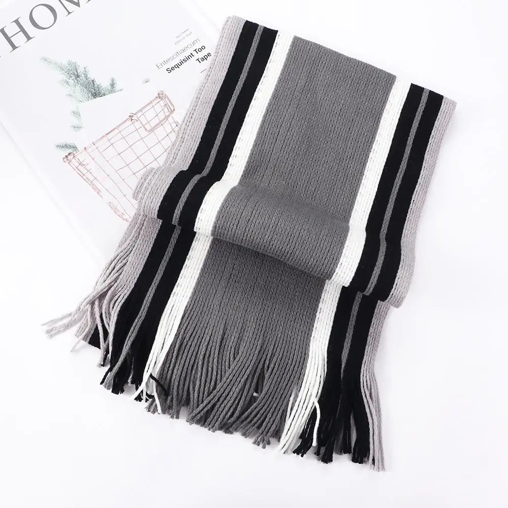Men's Shawls Male Echarpe Business Affairs Scarves Scarves with Tassels Tassel Scarf Scarf Striped Scarf Fringed Muffler