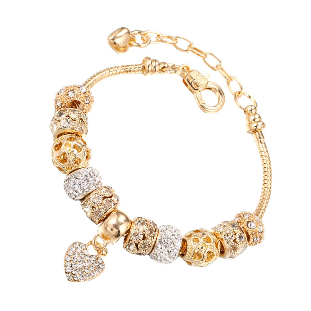 Heart Charm Bracelet Bracelets for Women Fashionable Cuff Chain Jewelry Alloy Mother Woman
