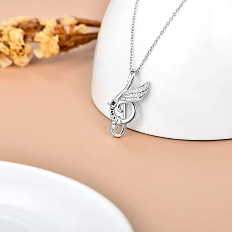 Exquisite Note Necklace for Women Creative Design Treble Clef Pendant Clavicle Chain Choker DIY Jewelry Accessories Party Gift