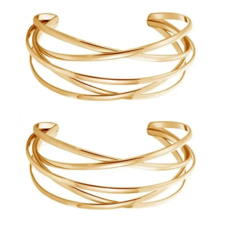 Alloy Round Chain Charms Cuff Bracelet Women Female Gold Silver Color Bracelets Pendant Jewelry Браслеты На Руку Женские Pulsera